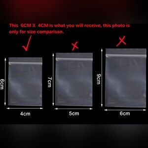 30 Resealable Clear Bags 4cm x 6cm